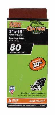 Hardware Store USA | 5PK 3x18 80G Sand Belt