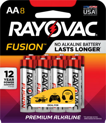 Hardware store usa |  RAYO 8PK AA Fus Battery | 815-8TFUSK | RAYOVAC