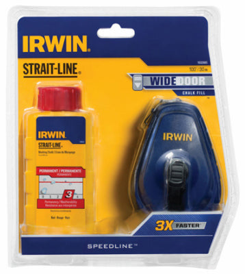 Hardware store usa |  100' 4OZ RED Chalk Reel | IWHT48442RC | IRWIN INDUSTRIAL TOOL CO