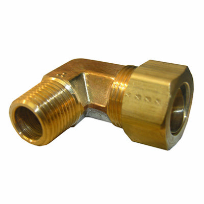 Hardware Store USA | 5/8CMPx1/2MPT BRS Elbow