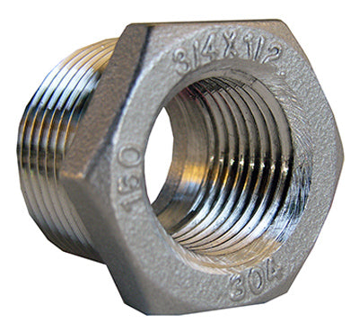 Hardware Store USA | 3/4x1/2 SS Hex Bushing