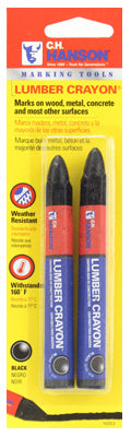 Hardware store usa |  2PK BLK Lumber Crayon | 10353 | HANSON C H CO