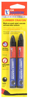 Hardware Store USA | 2PK BLK Lumber Crayon