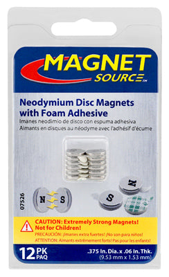 Hardware store usa |  12PC Neo Discs/Adhesive | 7526 | MASTER MAGNETICS