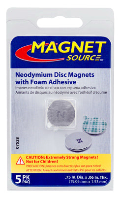 Hardware Store USA | 5PC Magn Disc/Adhesive