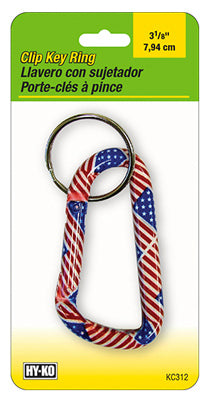 Hardware Store USA | LG Flag Carabiner Clip | Pack Of 5