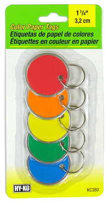 Hardware Store USA | 5PK Paper Tags/Ring | Pack Of 5