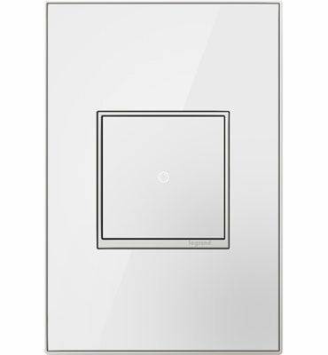 1G WHT Mirr Wall Plate - Hardware & Moreee