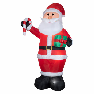 Hardware store usa |  12' Airblown Santa/Gift | 882526 | GEMMY INDUSTRIES