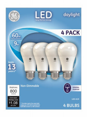 Hardware Store USA | GE 4PK 9W Day A19 Bulb