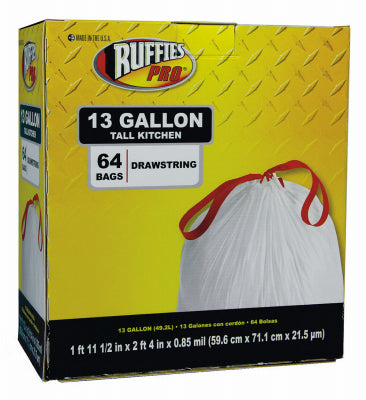 Hardware store usa |  64CT 13GAL Trash Bag | 1836207 | BERRY GLOBAL