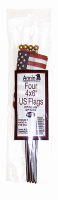 Hardware store usa |  4PK 4x6 US Hand Flag | 041109R | ANNIN FLAGMAKERS