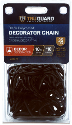 Hardware Store USA | TG #10x1'BLK Deco Chain