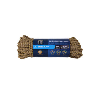 Hardware store usa |  1/4x100Tan Poly Rope | 643741 | RICHELIEU AMERICA LTD.