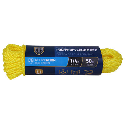 Hardware store usa |  1/4x50 YEL Twis Rope | 643671 | RICHELIEU AMERICA LTD.