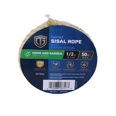 Hardware store usa |  1/2x50AT Sisal Rope | 642141 | RICHELIEU AMERICA LTD.
