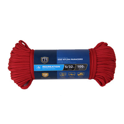 Hardware Store USA | 5/32x100 RED ParaCord