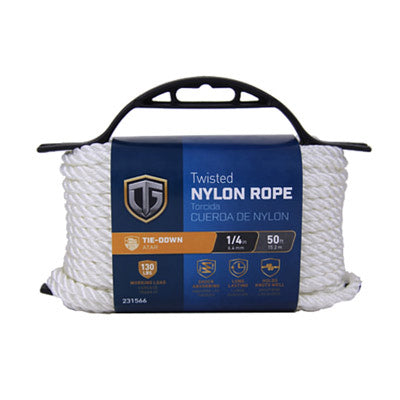 Hardware Store USA | 1/4x50 WHT Nyl Rope