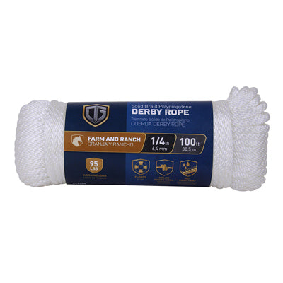 1/4x100 WHT Poly Rope