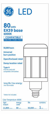 Hardware Store USA | GE80W CW ED28 Mog Bulb