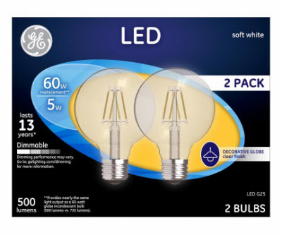 Hardware Store USA | GE 2PK 5W SW G25 Bulb