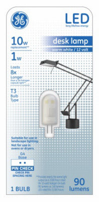 Hardware Store USA | GE 1W WHT T3 G4 Bulb