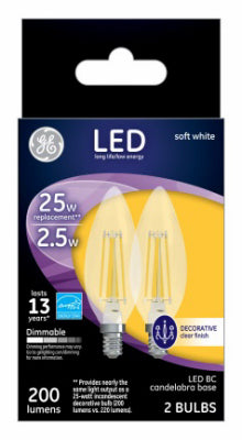 Hardware Store USA | GE 2PK 2.5W SW BC Bulb