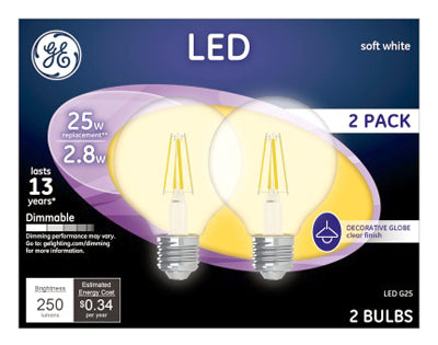 Hardware Store USA | GE2PK 2.8W SW G25 Bulb