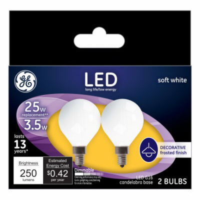 Hardware Store USA | GE 2PK 3.5W SW G16 Bulb