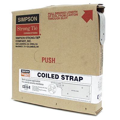Hardware store usa |  25' 16GA Coiled Strap | CS16-R | SIMPSON STRONG TIE