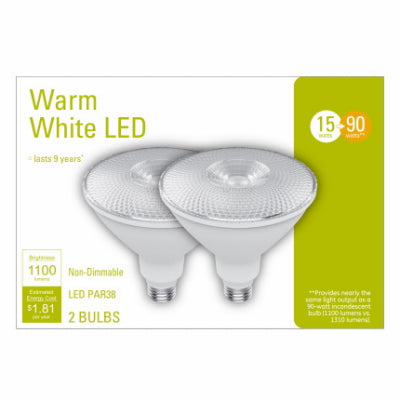 Hardware Store USA | 2PK 15W WW Par38 Bulb