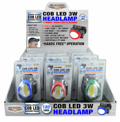 Hardware store usa |  3W COB LED Head Lamp | 702350 | SHAWSHANK LEDZ