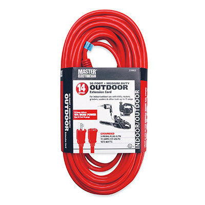 Hardware store usa |  ME50' 14/3 RED EXT Cord | 02408ME | PT HO WAH GENTING