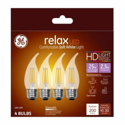 Hardware Store USA | GE 4PK 2.5W SW Rel Bulb