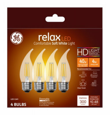 Hardware Store USA | GE 4PK 4W SW Rel Bulb