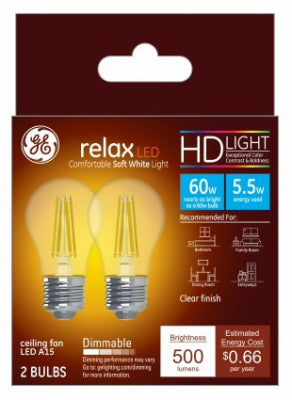 Hardware Store USA | GE 2PK 5.5W SW CLR Bulb