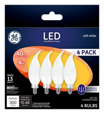 Hardware Store USA | GE 4PK 4W Fros Bulb