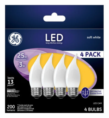 Hardware Store USA | GE 4PK 2.5W Fros Bulb