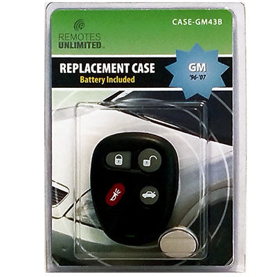 Hardware store usa |  GM 4 Button Repl Case | CASE-GM43B | REMOTES UNLIMITED INC