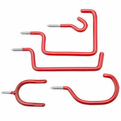 Hardware Store USA | 10CT RED STL Scr Hooks