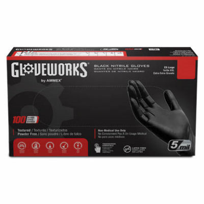 Hardware store usa |  100CT LG BLK Nitr Glove | GPNB46100 | AMMEX CORPORATION