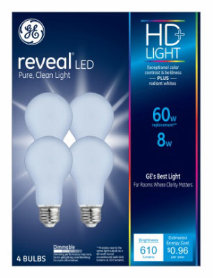 Hardware Store USA | GE 4PK 8W WHT A19 Bulb