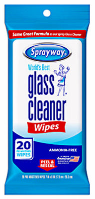 Hardware store usa |  20CT Glass Clean Wipes | SW199R | PLZ CORP