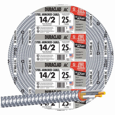 Hardware Store USA | 25' 14/2 Armored Cable