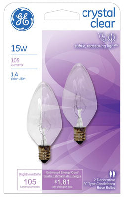 Hardware Store USA | GE2PK15W CLR Flame Bulb | Pack Of 6