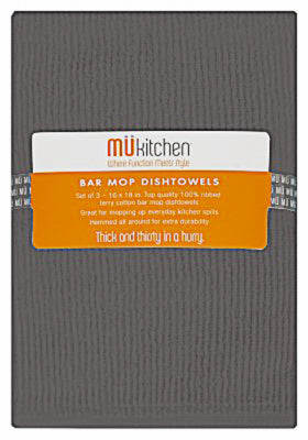 Hardware store usa |  3PK Slat Bar Mop Towels | 6620-1817 | MUKITCHEN