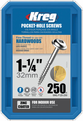 Hardware store usa |  250CT Fine Hole Screws | SML-F125-250 | KREG TOOL COMPANY