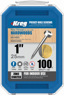 Hardware store usa |  100CT Fine Hole Screws | SPS-F1-100 | KREG TOOL COMPANY