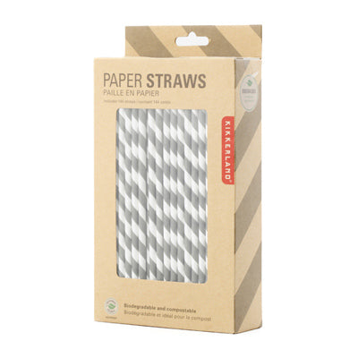 Hardware store usa |  144CT GRY Paper Straws | CU13GR | KIKKERLAND DESIGN