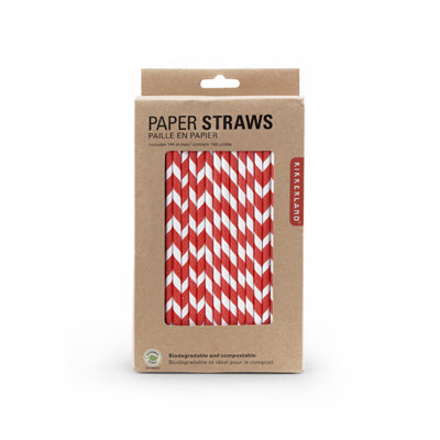 Hardware store usa |  144CT RED Paper Straws | CU13R | KIKKERLAND DESIGN